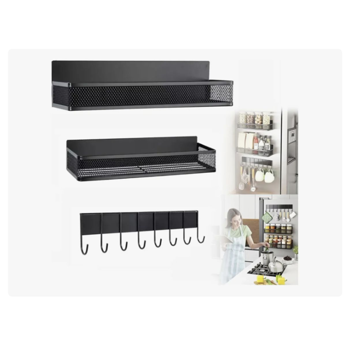 GENERICO - Kit 3 Estante De Almacenamiento Magnético Multifuncional