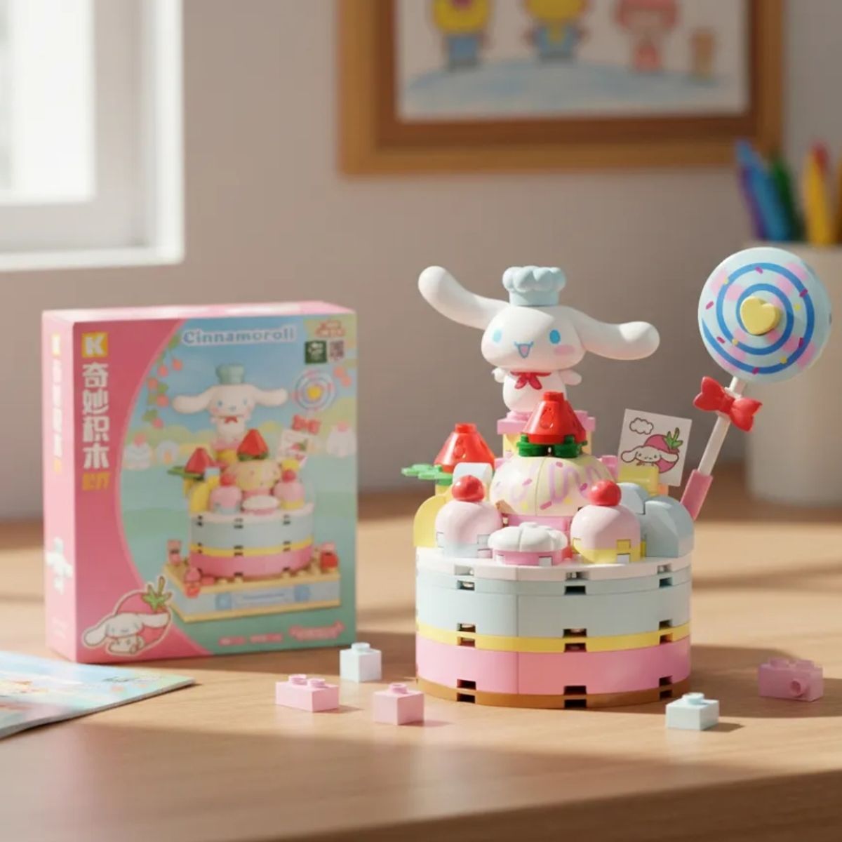 GENERICO - Figura Sorpresa Armable Cinnamoroll Edicion Frutilla