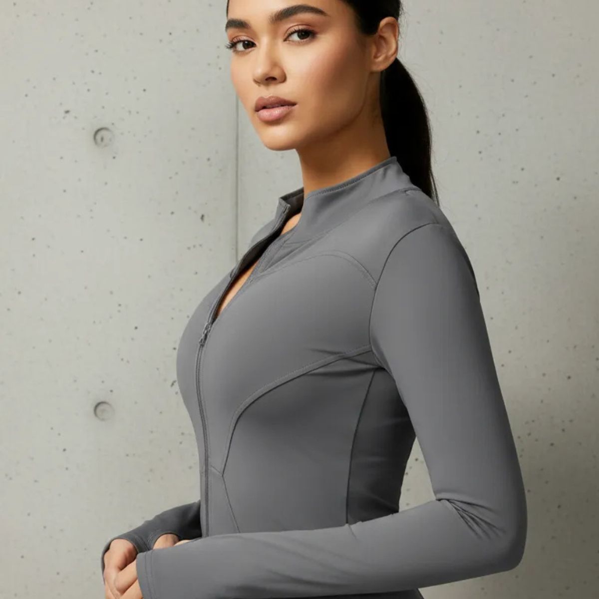 LOOK SHOP - Chaqueta Deportiva Yoga Mujer. Ajustada Compresión Viral 9014