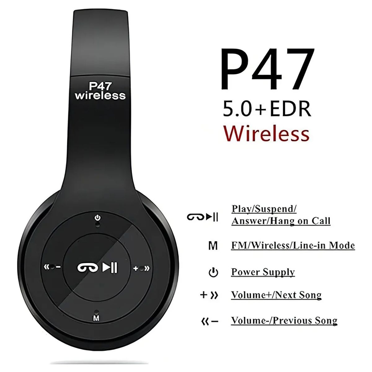 GENERICO - Audifonos inalámbricos P47 bluetooth