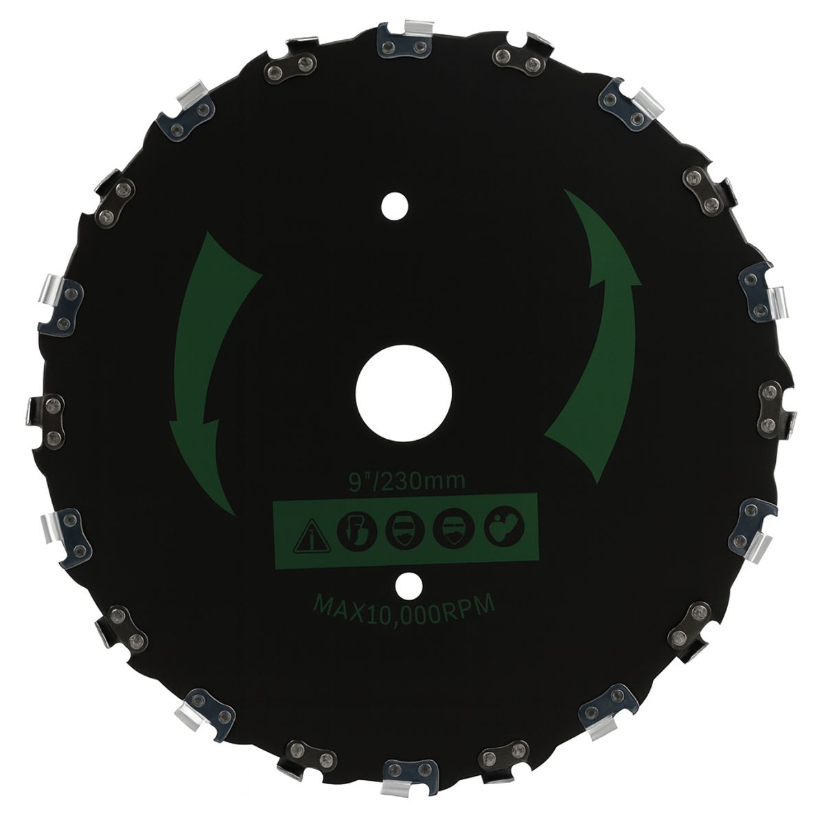 GENERICO - Disco Desmalezadora Dientes De Cadena 9 Pulgadas Heavy Duty