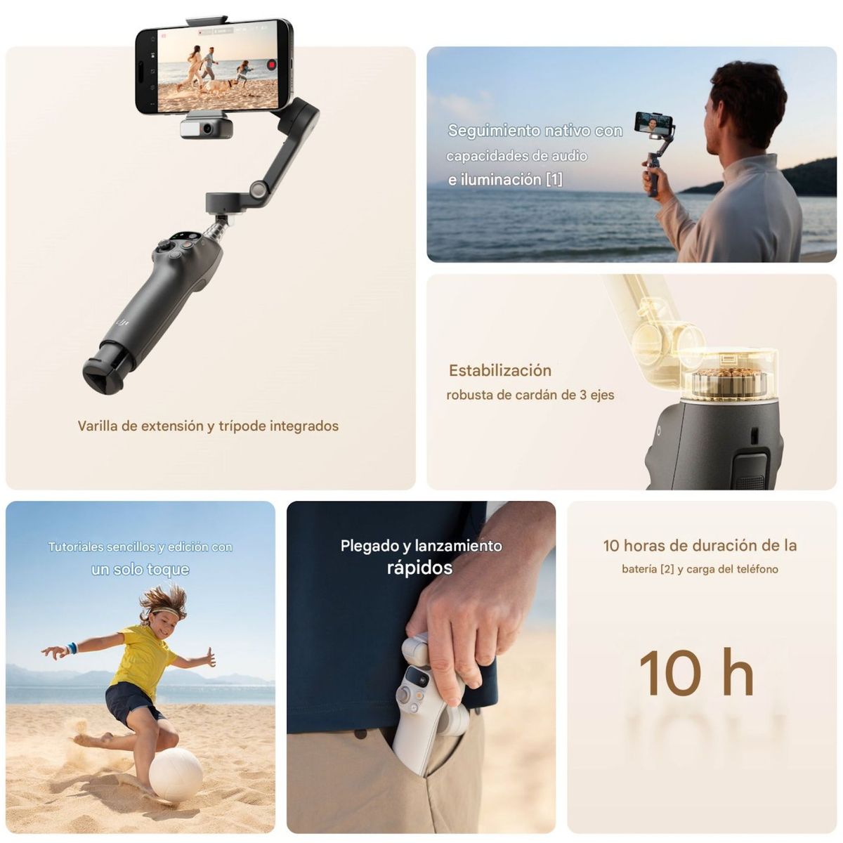 DJI - DJI Osmo Mobile 7P - Estabilizador Brazo Extensible Módulo