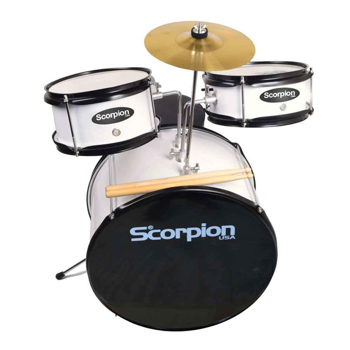 SCORPION - BATERIA NIÑO 3PCS BLANCO SBJ-3 SCORPION