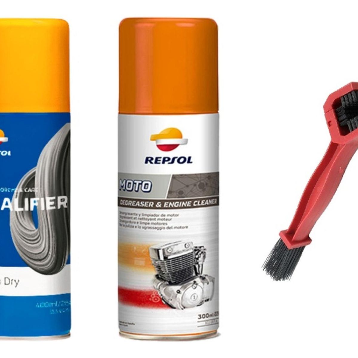 GENERICO - Pack Limpiador  Grasa Para Cadena De Moto Y Cepillo Repsol