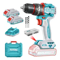 TOTAL TOOLS - Taladro percutor Total Tidli20558-7 20v + 2bat 2.0 ah+carg