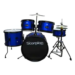 SCORPION - BATERIA JUNIOR 5PCS PLATILLO + PISO AZUL SCB-5A