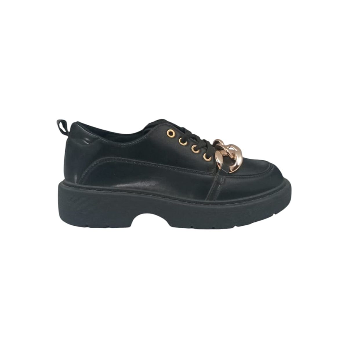 HERIEL - Zapatilla Negra Charol Mujer