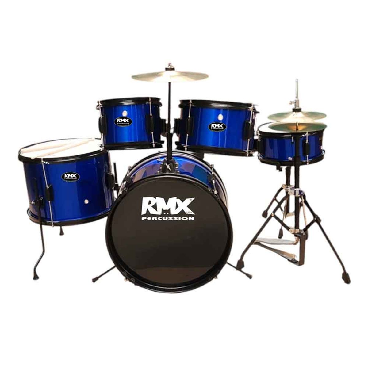RMX - BATERIA JUNIOR 5PCS PLATILLO + PISO AZUL JUDR-1A RMX