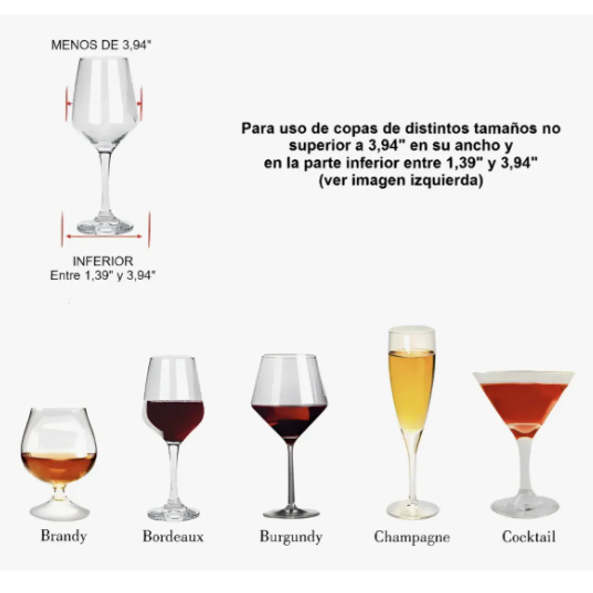 GENERICO - Colgador Copas Metal Bar Premium Organización Soporte Vinos