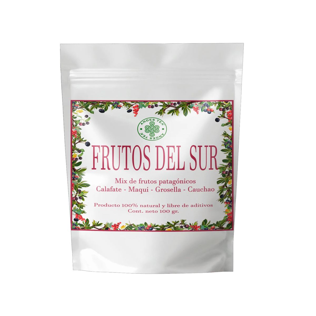 ANDES TEA - Frutos del Sur de Chile Mix de frutos silvestres nativos deshidratados 100 gr