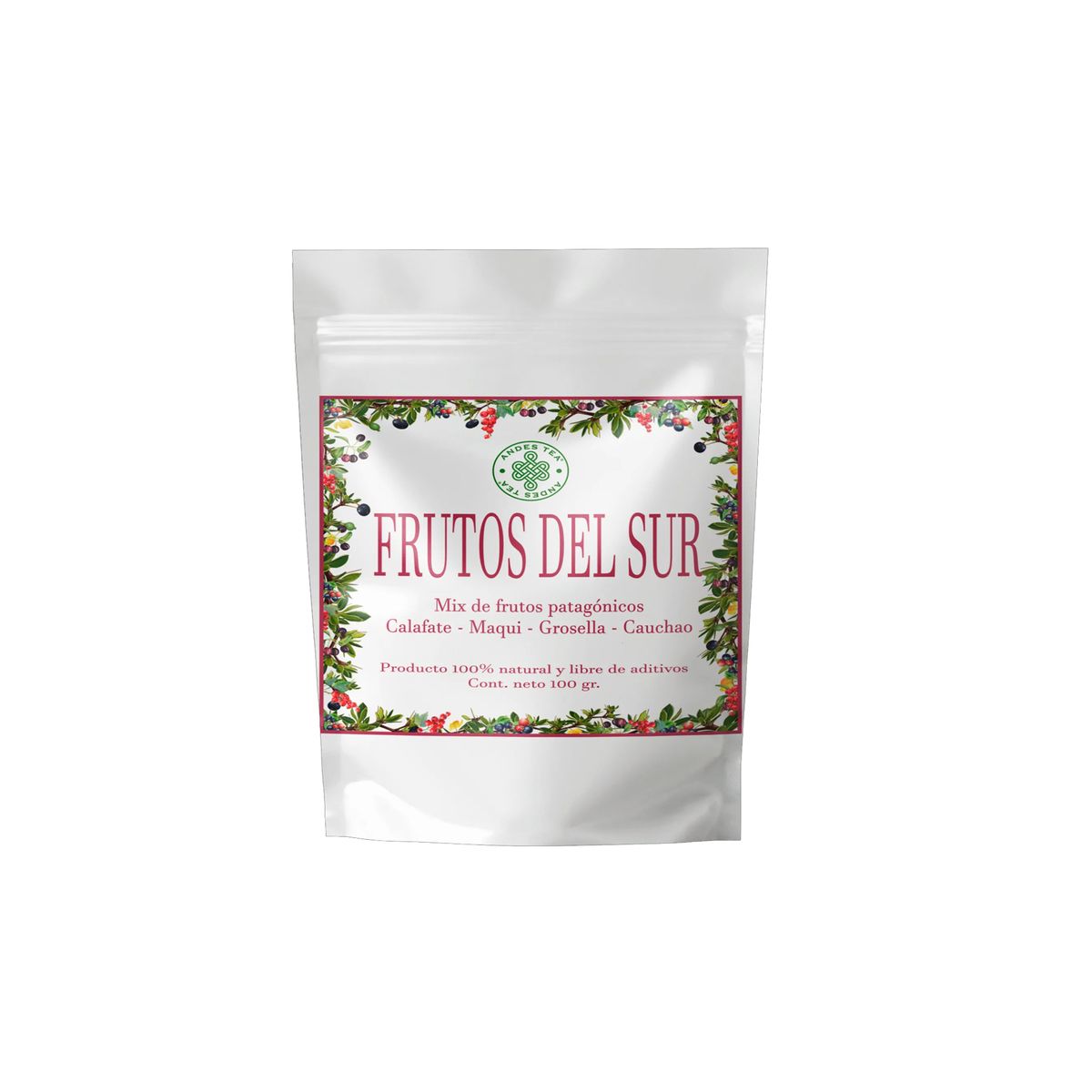 ANDES TEA - Frutos del Sur de Chile Mix de frutos silvestres nativos deshidratados 100 gr