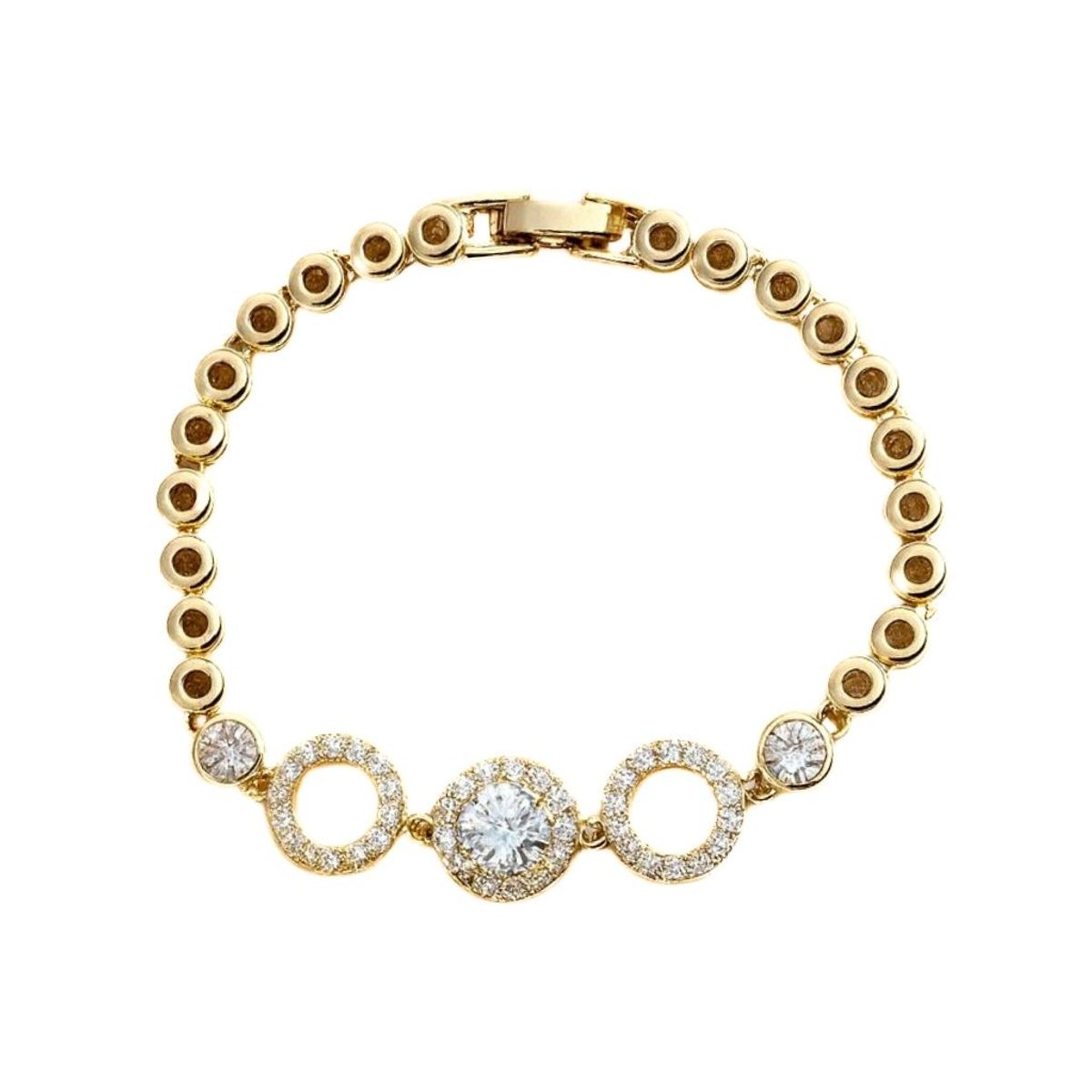 JOYAS LANDEROS - Pulsera Roseta Enchapada en oro 18k 18cm