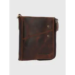 HUSH PUPPIES - Billetera Hombre Felton Zipcard Café
