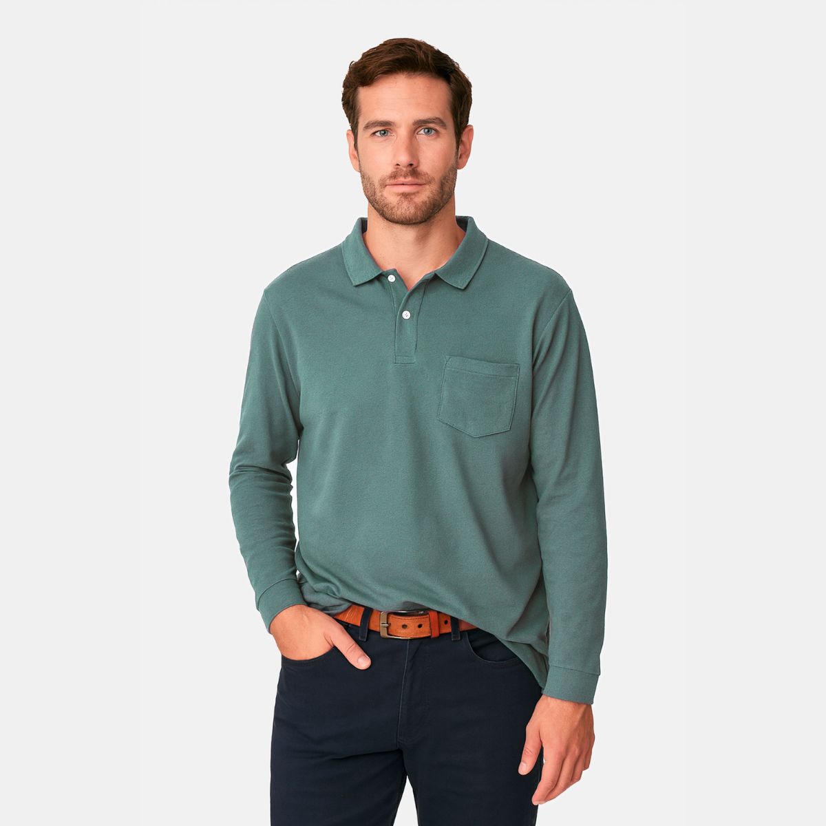 MOSS - Polera Piqué Manga Larga