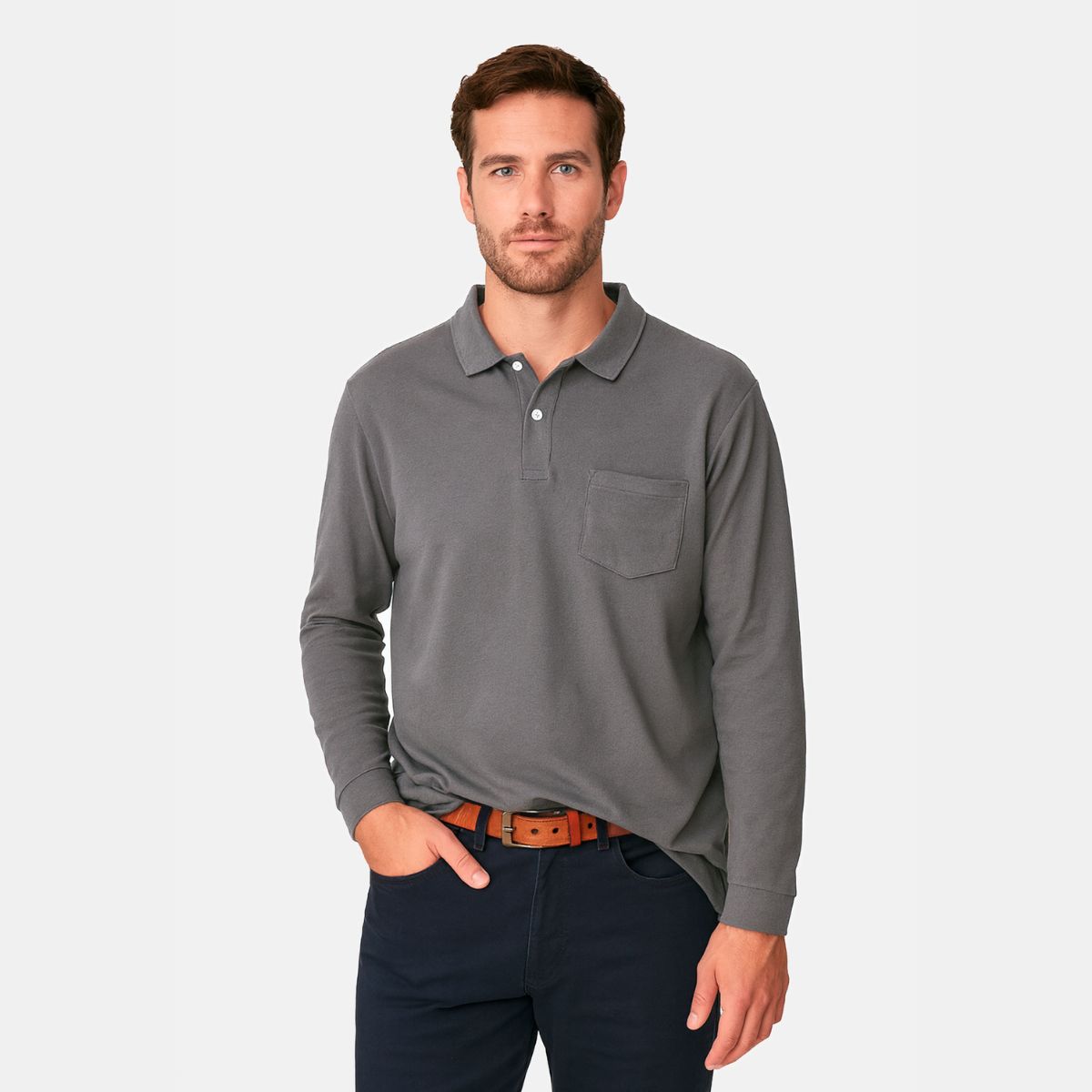 MOSS - Polera Piqué Manga Larga