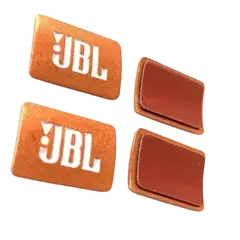GENERICO - Set 4 Emblemas Logos para JBL Auto o Parlantes Naranja