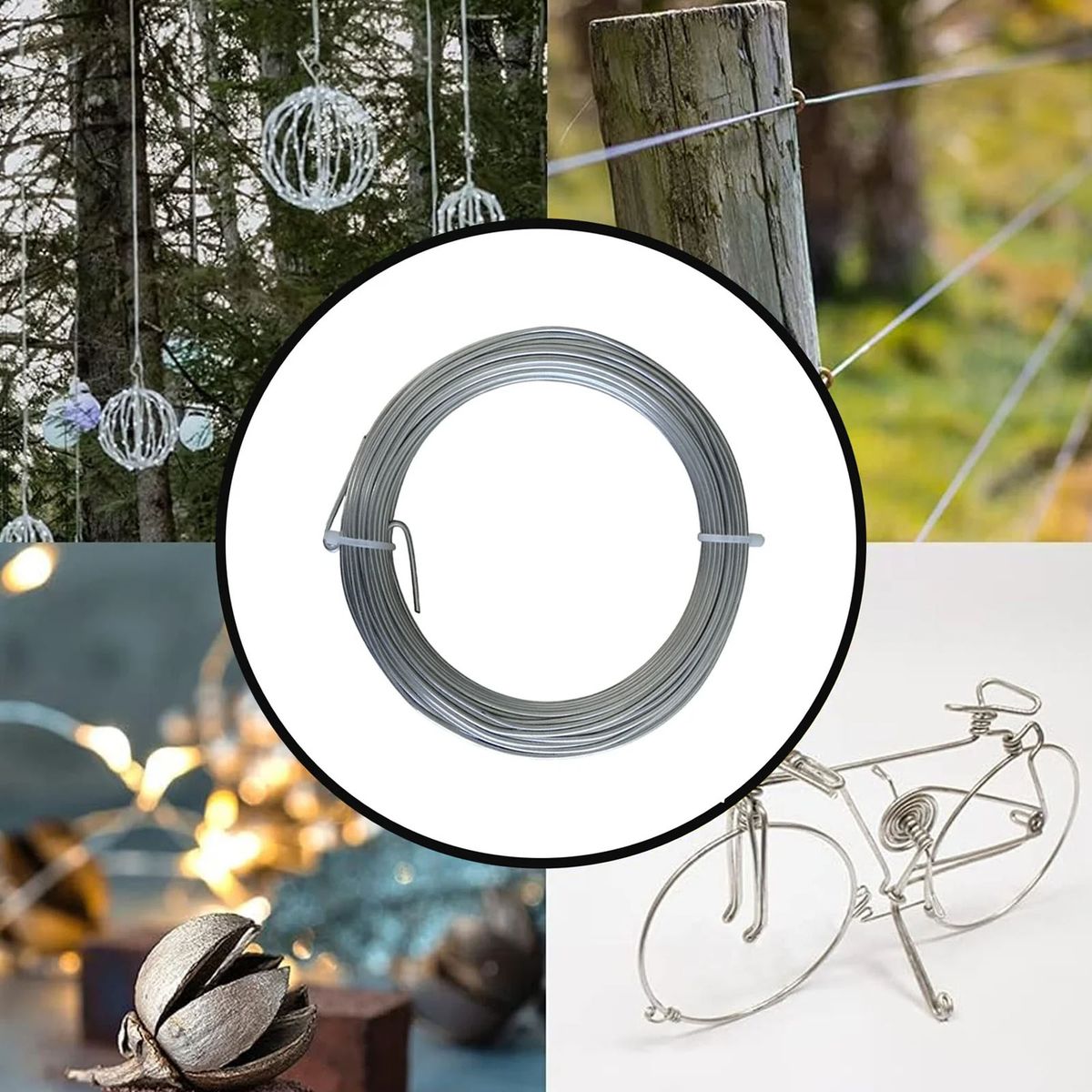 GENERICO - Alambre Galvanizado 22GA - Largo 60m