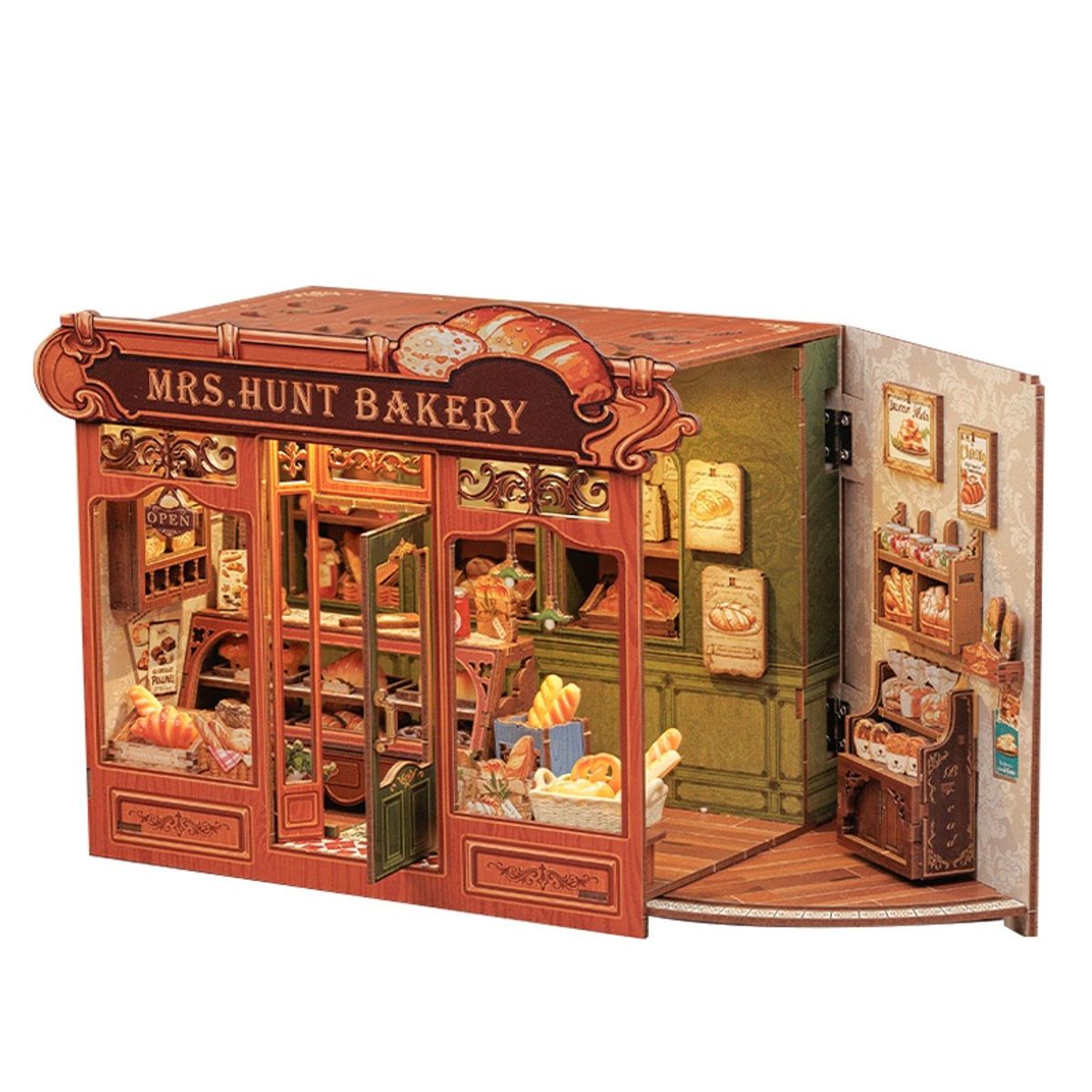 GENERICO - Book Nook Casa Miniatura 3D Mr Hunt Backery