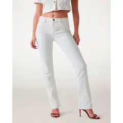GUESS - Jeans Mujer Audrey Slim Denim Blanco