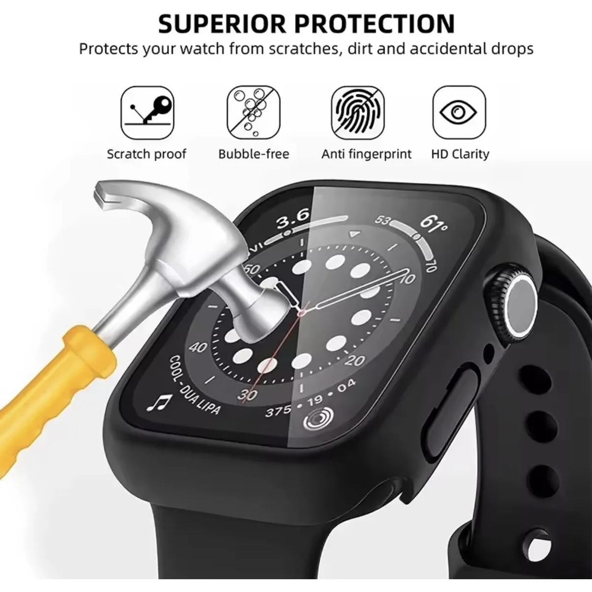 GENERICO - Protector De Reloj Apple Watch 46mm NEGRO