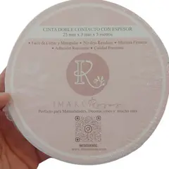 IMARU ROSAS - Cinta doble contacto con espuma 25mmx5mtrs 3MM de espesor
