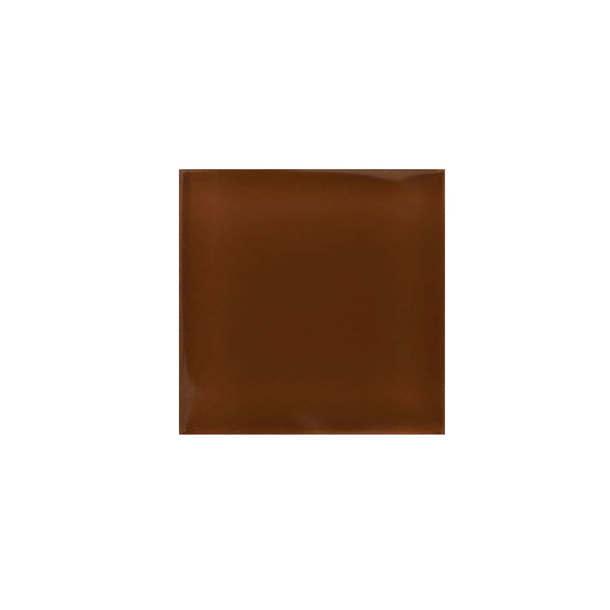GENERICO - Taco de Vidrio 5x5 cm Terracota Brillante 8u