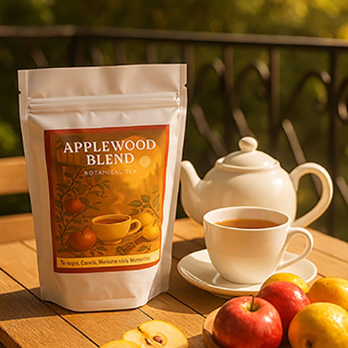 ANDES TEA - Té Applewood Blend – Té Negro con Manzana Roja, Membrillo y Canela 10 bolsitas