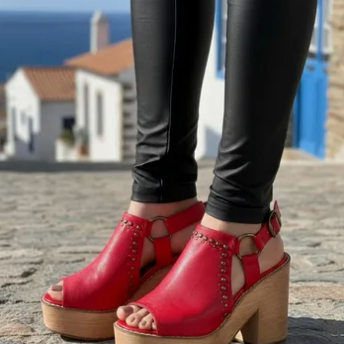 SNOOPY - Sandalias Mujer con Plataforma M546 Horma Pequeña