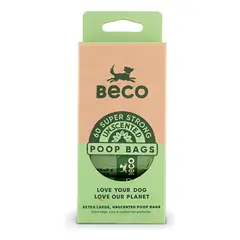 BECO PETS - Beco Pack 4 Rollos Bolsas Biodegradables Extra Grande 60u.