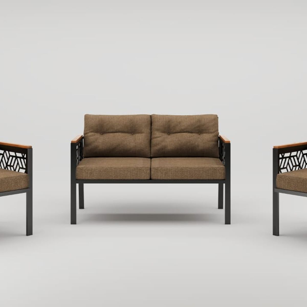 GENERICO - Juego de Living de Terraza Melisa Cafe, 4 Personas