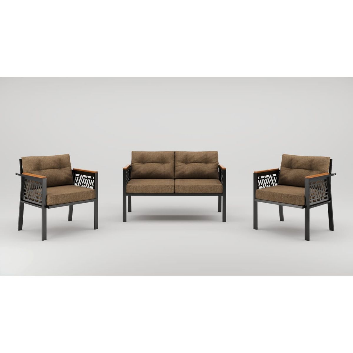 GENERICO - Juego de Living de Terraza Melisa Cafe, 4 Personas