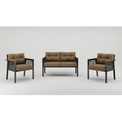 GENERICO - Juego de Living de Terraza Melisa Cafe, 4 Personas