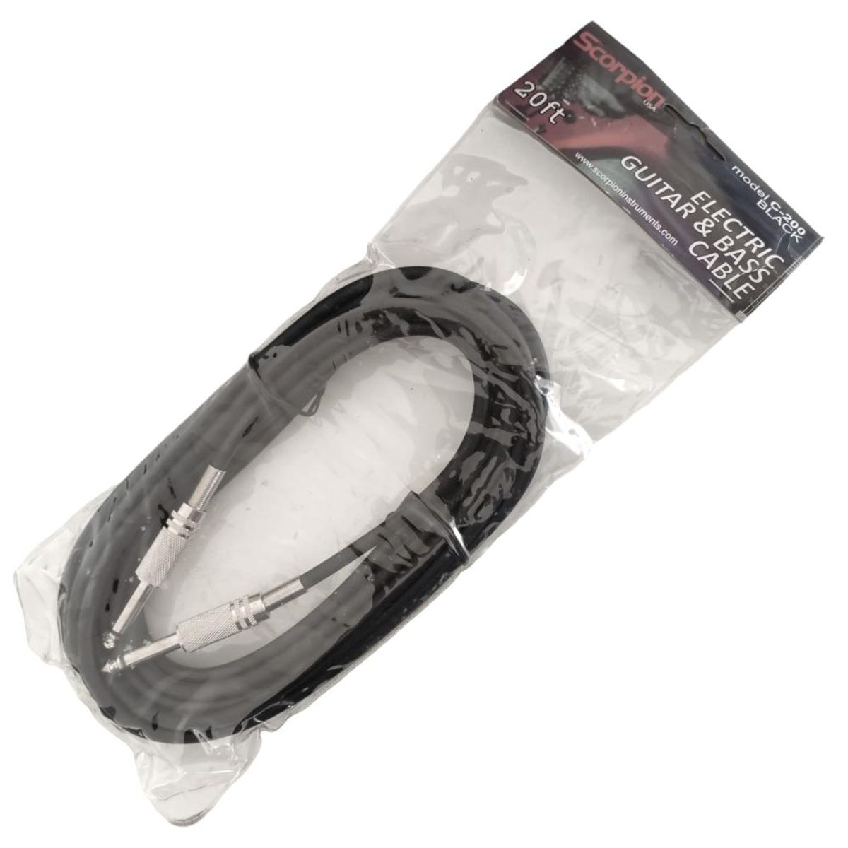 SCORPION - Cable de Instrumento 6 metros Scorpion C-200 Black