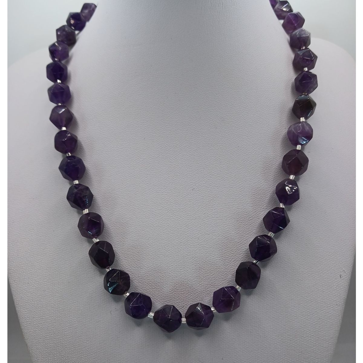 CAT JOYAS - Collar de Amatista facetada con plata fina 925