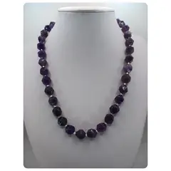 CAT JOYAS - Collar de Amatista facetada con plata fina 925