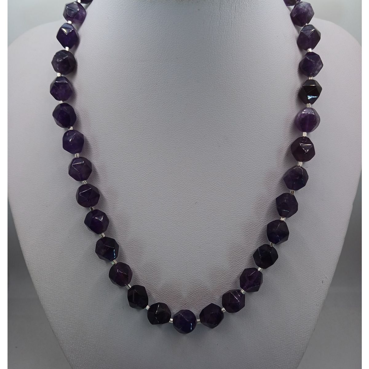 CAT JOYAS - Collar de Amatista facetada con plata fina 925