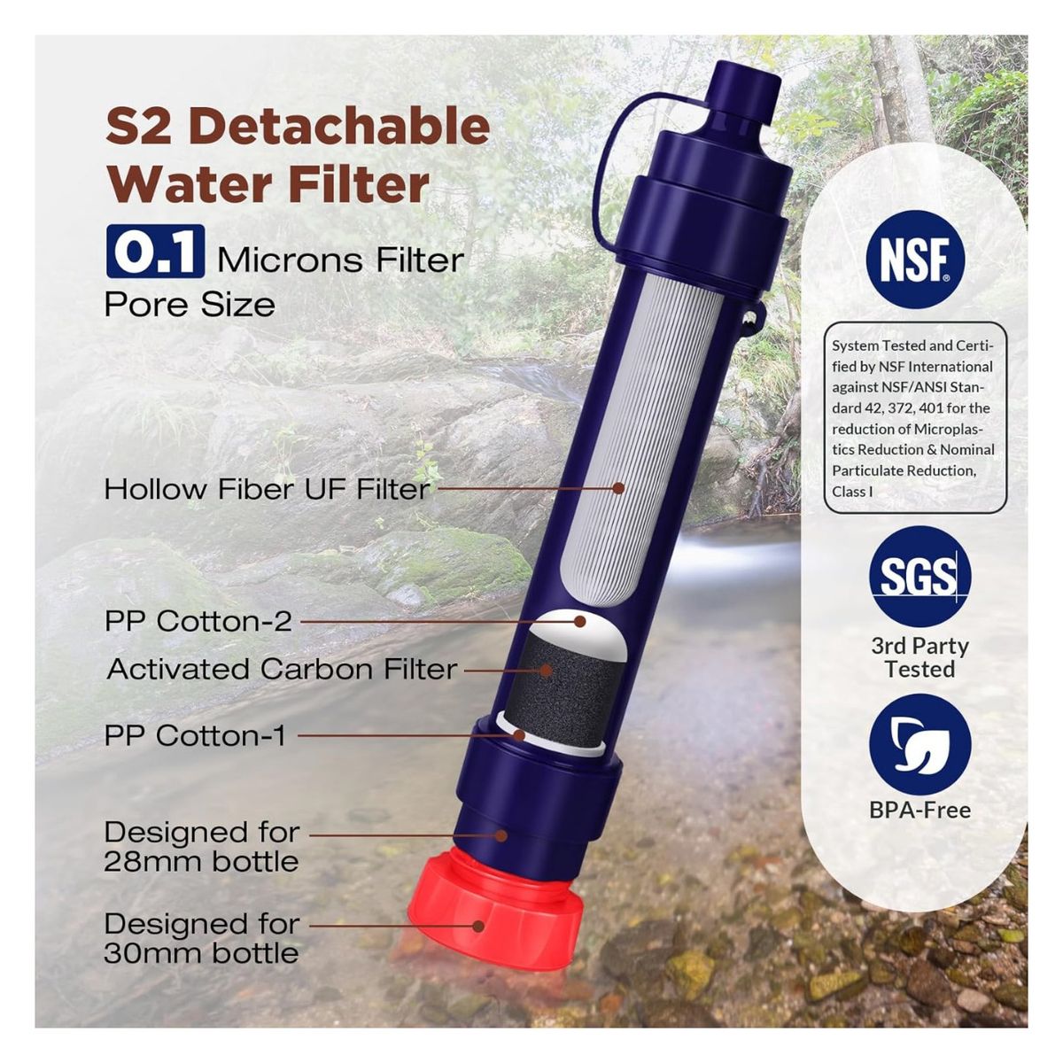 GENERICO - FILTRO DE AGUA PERSONAL S2  MEMBRANE SOLUTIONS