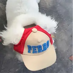 SUKEA - Gorro Protección Solar Ajustable Sombrero Para Perro Gato Negro S