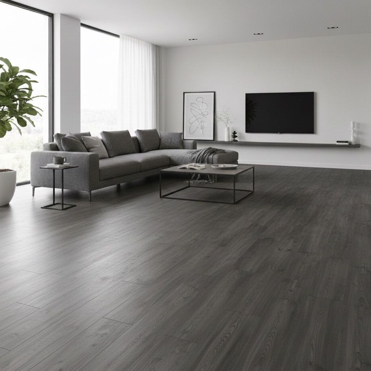 GENERICO - Porcelanato 15x90 cm Atlas Grey Grafito 1.08 m2