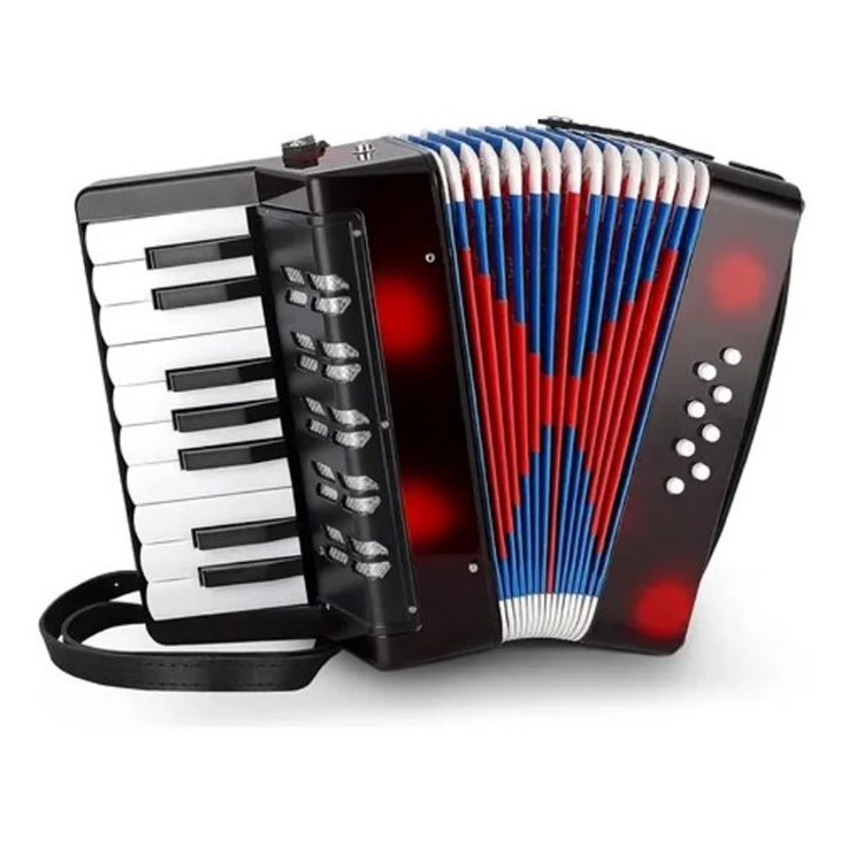 NUTECH - Acordeón 17 Teclas 8 Botones De Bajo Mediano Kids Nutech Instrumento Musical De Aprender Para Niños