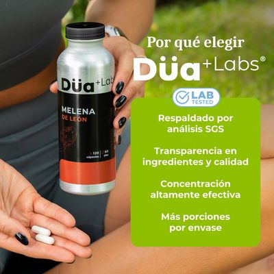 Imagen 2 del producto Melena de Leon 600mg Düa Labs® 120 Cápsulas Para 60 días
