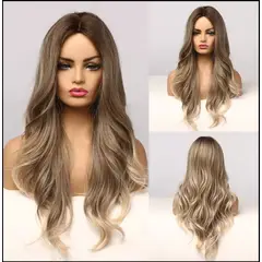 LUXURYJOYAS - Peluca De Encaje Pelo Natural 100% Real Balayage Ondulada