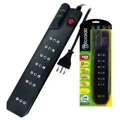 MLAB - Alargador Protector De Voltaje 3 Metros 9305 Color Negro Certificado 1400w 7 Salidas