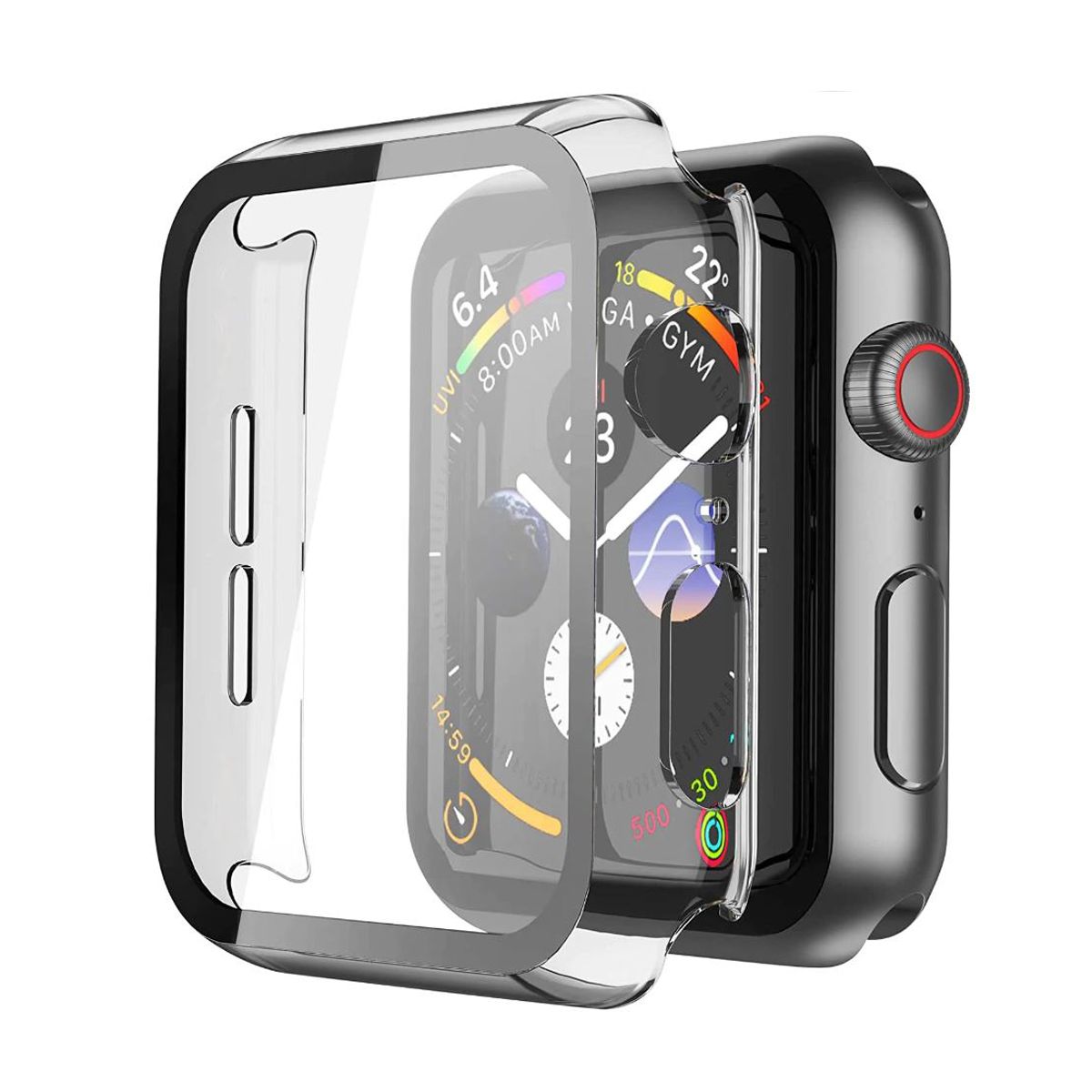 CELLBOX - Protector Carcasa + Mica Transparente Para Apple Watch de 42 mm - Serie 1 / 2 / 3