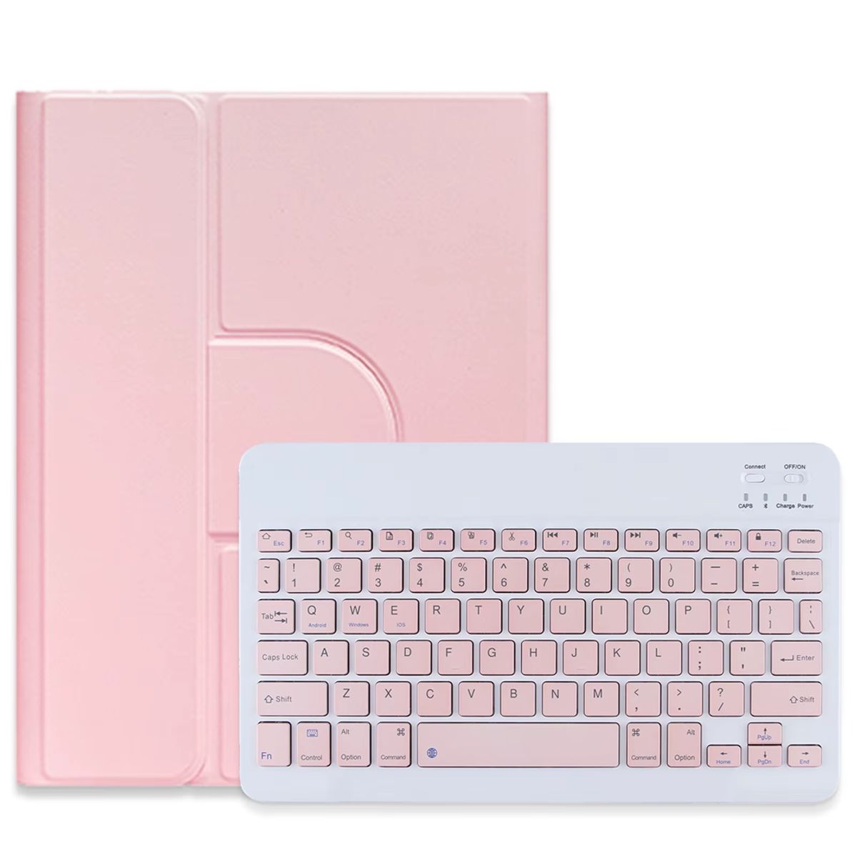 GENERICO - Carcasa 360°Con Teclado Para iPad  11th Generacion A16 Rosado