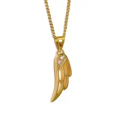 JOYAS LANDEROS - Collar Ala Calada enchapado en oro de 18k