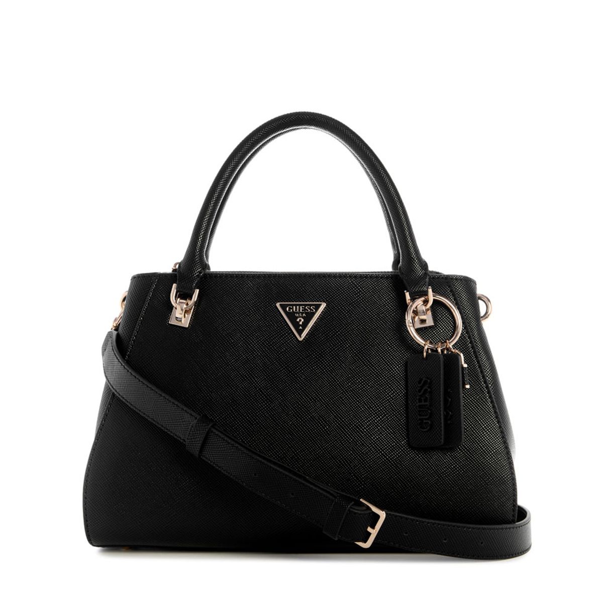 GUESS - Cartera Noelle Ii Luxury Satchel Negro