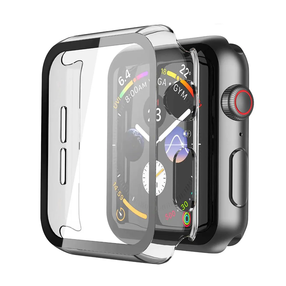 CELLBOX - Protector Carcasa + Mica Transparente Para Apple Watch de 41 mm