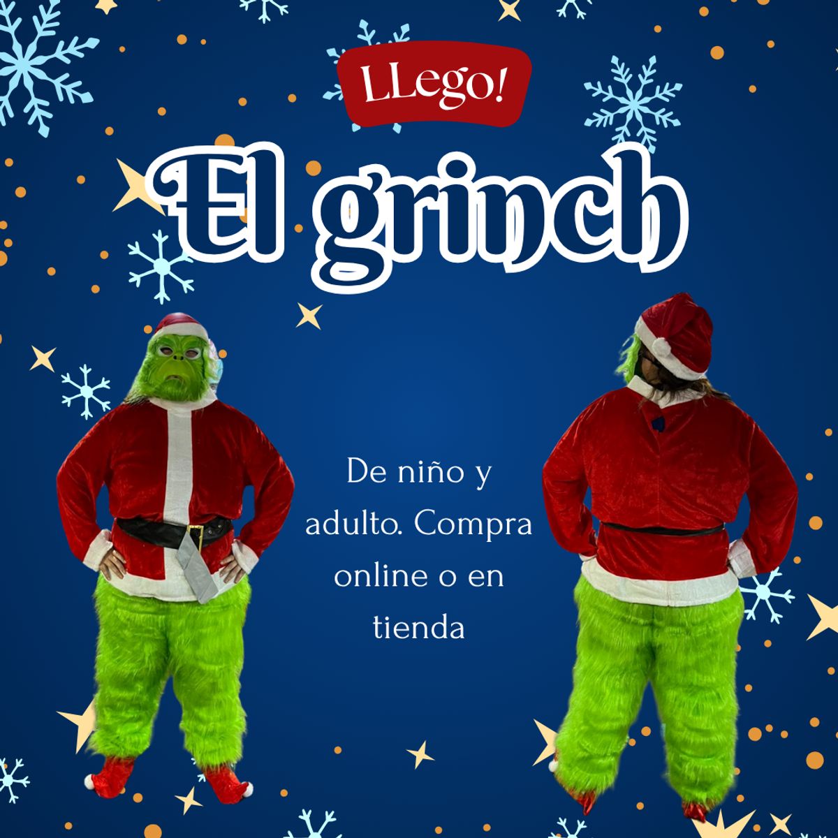 GENERICO - Disfraz de grinch niño