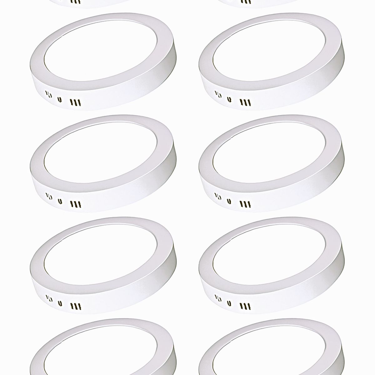 AVC - PACK 10 PANELES LED  SOBREPUESTO REDONDO 24W CALIDO
